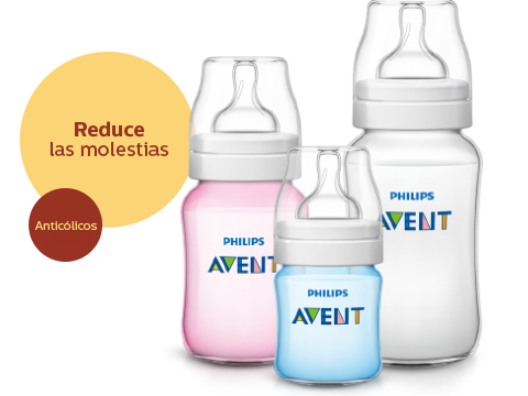 El biber&oacute;n Natural Philips Avent reduce las molestias y es antic&oacute;licos